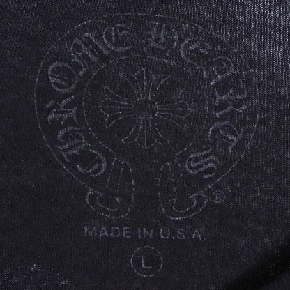 CHROME HEARTS DBL FLRL Long Sleeve T-Shirt Black Size L