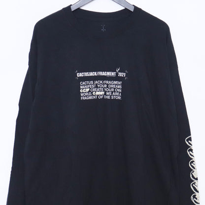 Vintage TS Cactus Jack Fragment Logo Long Sleeve T-Shirt Size L