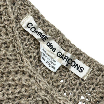 COMME des GARCONS 26SS Twisted Linen Knit Vest Beige Size XS