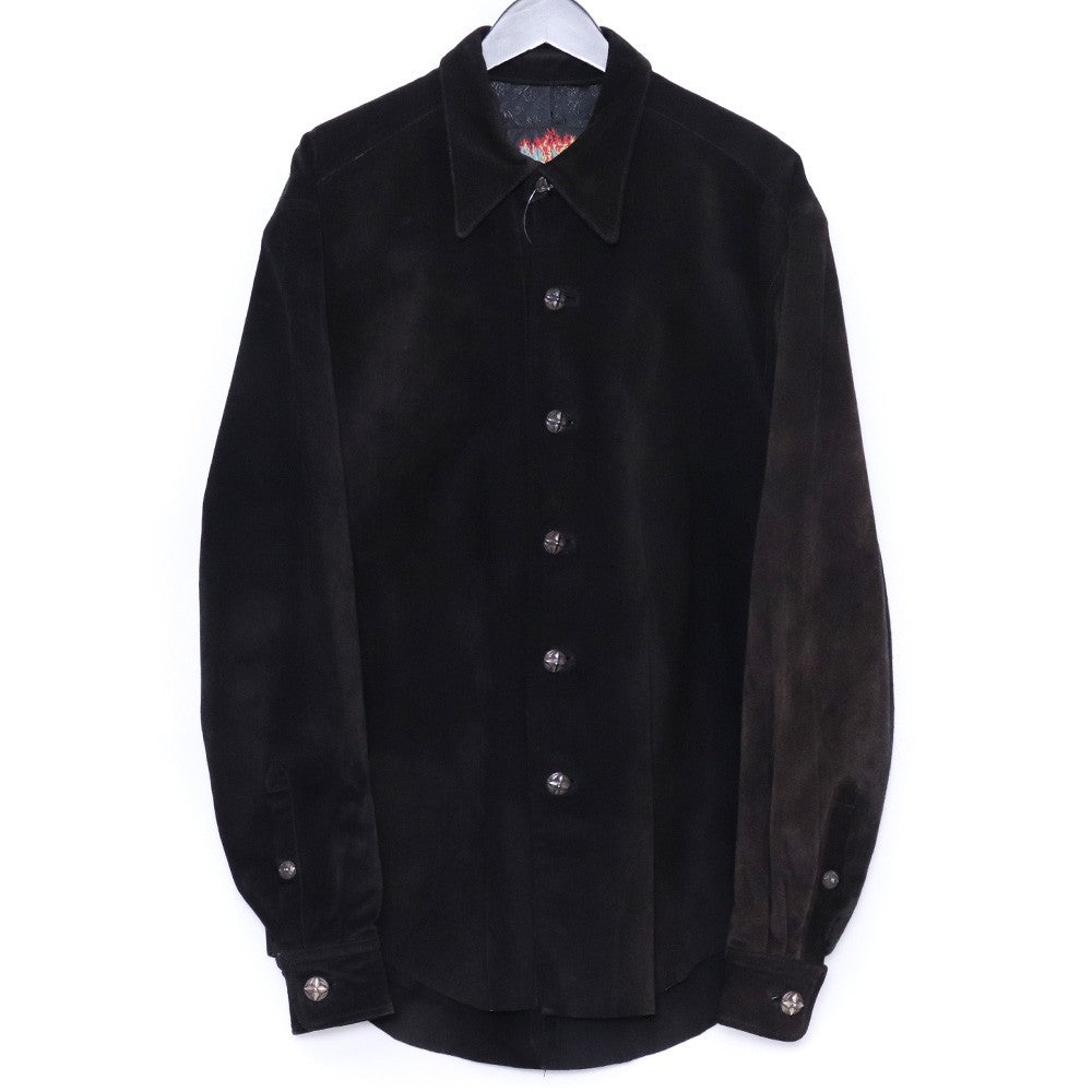 BILL WALL LEATHER Custom Leather Shirt Jacket Black