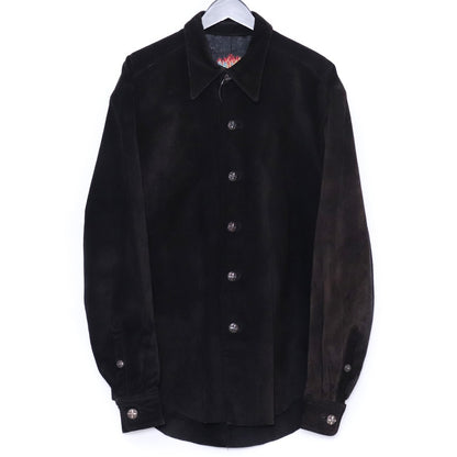 BILL WALL LEATHER Custom Leather Shirt Jacket Black