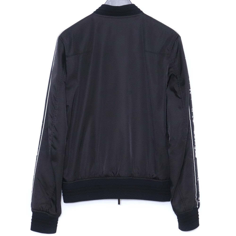 DIOR MA- Atelier Logo Tape MA-1 Bomber Jacket Black Size 48