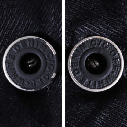 OFF-WHITE Logo Printed Denim Jacket Black Size XL