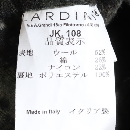 LARDINI All-Over Pattern Boutonnière Blazer Black Size 46