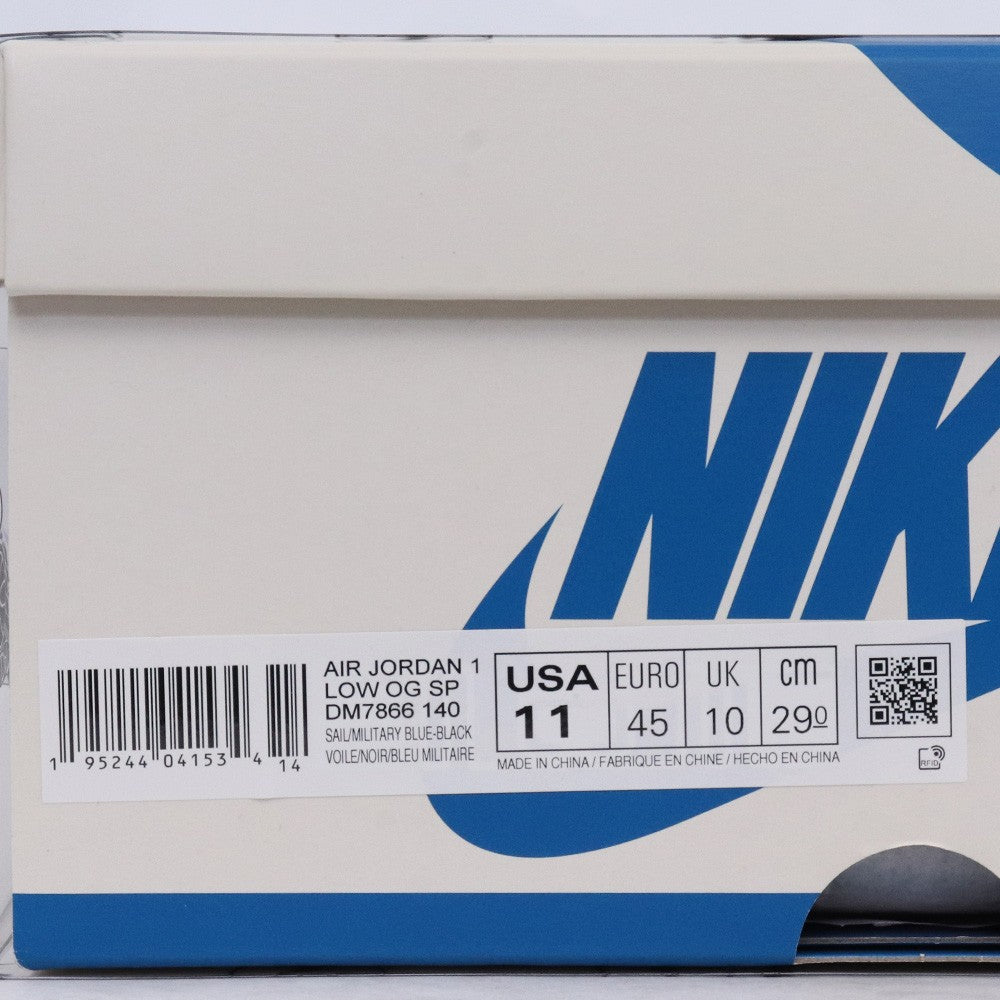 FRAGMENT AIR JORDAN 1 Low OG Sneakers Blue Size 29cm