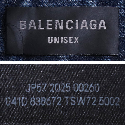 BALENCIAGA Grunge Ripped Baggy Denim Blue Size S