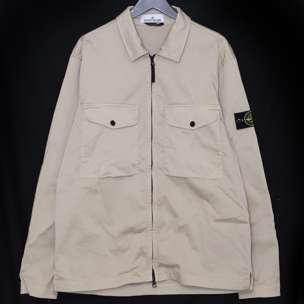 STONE ISLAND Full Zip Shirt Jacket Sand Size XL