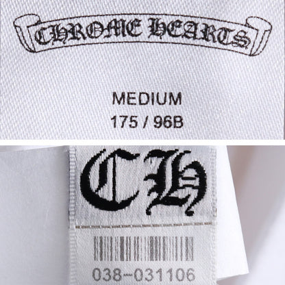 CHROME HEARTS Back Arch Logo USA Zip Up Hoodie White Size M