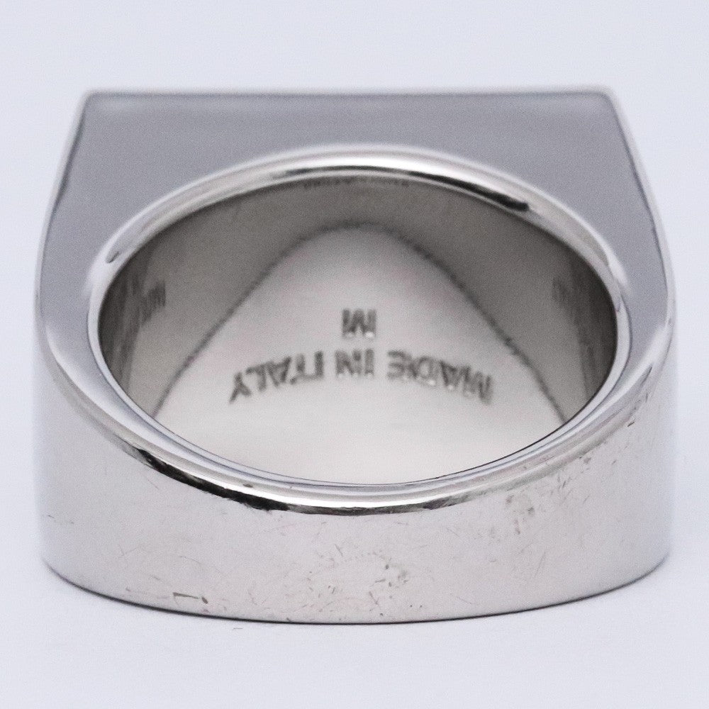 Dries Van Noten Silver Square Signet Ring Size US 9.5