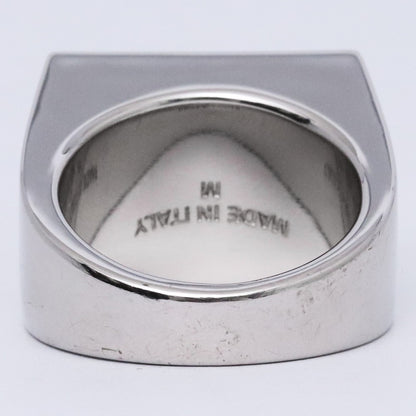 Dries Van Noten Silver Square Signet Ring Size US 9.5