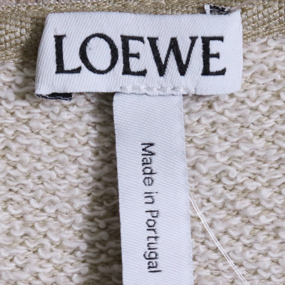 LOEWE 18AW Logo Patch Crewneck Sweatshirt Beige Size L
