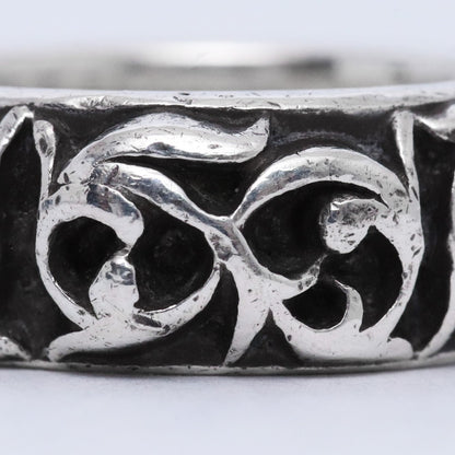 CHROME HEARTS Eternity Vine Band Ring Silver Size JP 9