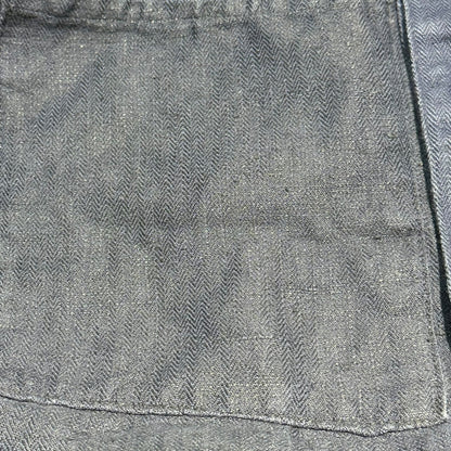 Euro antique 1920s French Linen Fireman Jacket