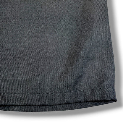 ANCELLM 25SS Distressed Wool 2-Tuck Slacks Black Size 1