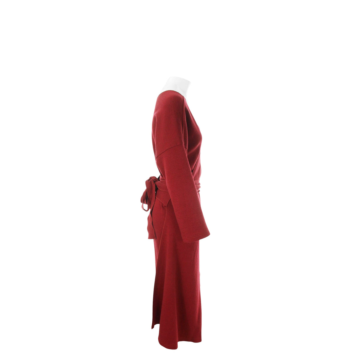 Jean Paul GAULTIER Red Wool Midi Dress Size 40