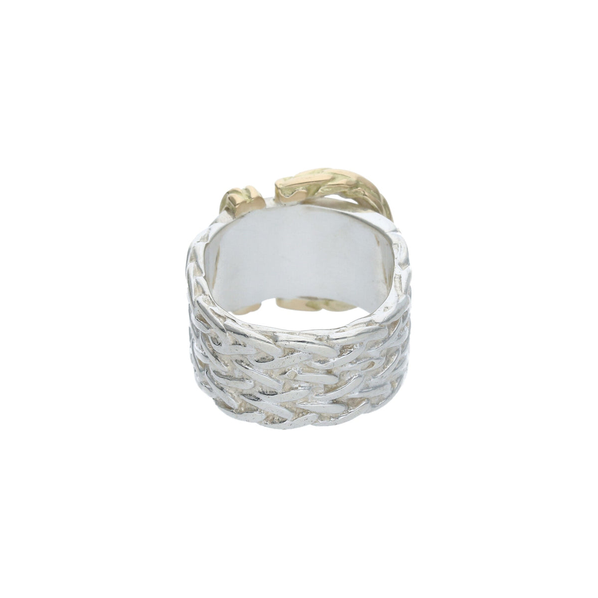 Hermes HERMÈS 1980s Silver Gold Ring