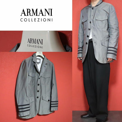 ARMANI COLLEZIONI Archive Military Jacket Size 50