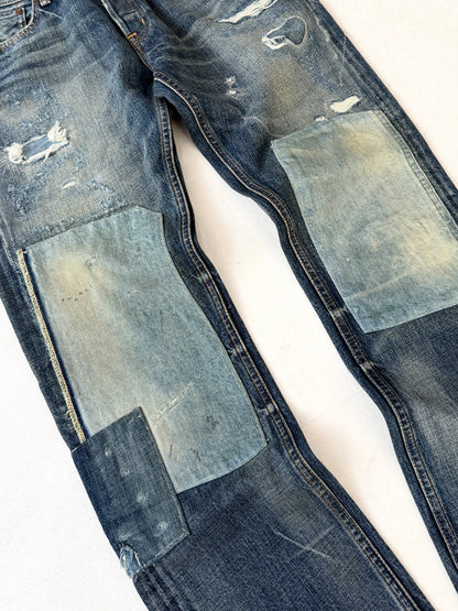 DENIM&SUPPLY Patchwork Damaged Denim Jeans Size 30/30