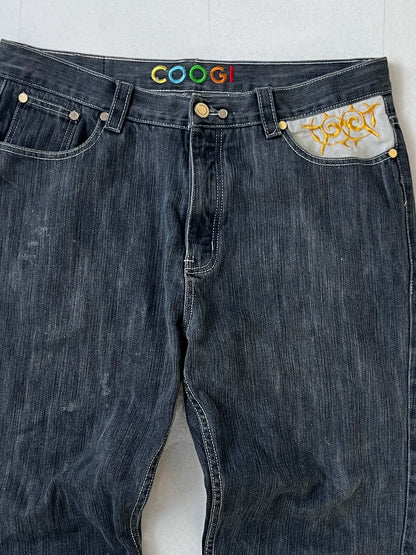 Coogi Black Wide Jeans Size W40