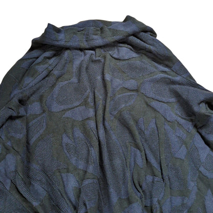 Y's Navy Geometry Deformed Cotton Cardigan Size 2