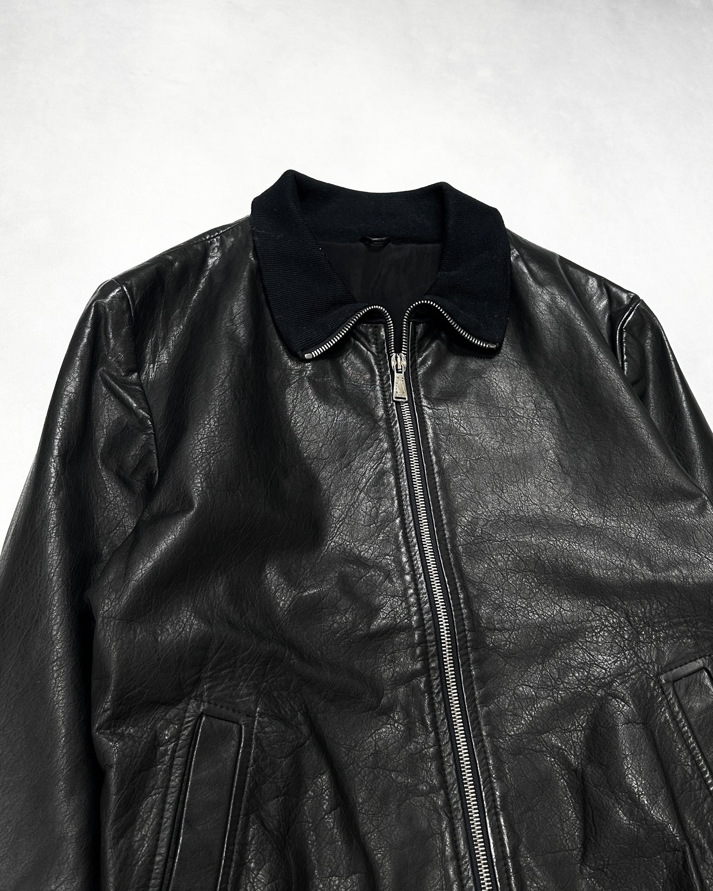 10sei0otto GUIDI Leather Slim Zip Blouson Size 44