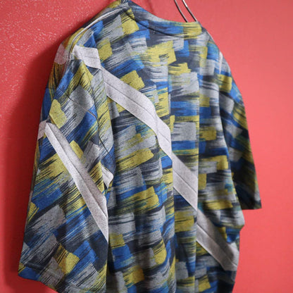 Issey Miyake Slanted Pleats All-Over Pattern T-Shirt Size 4