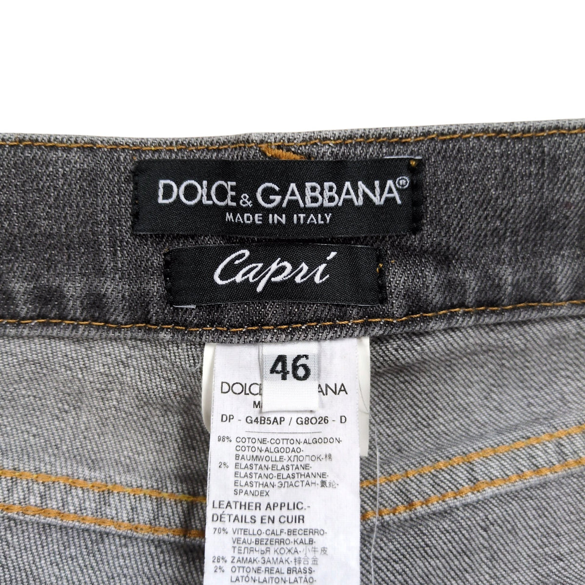 DOLCE&GABBANA Gray Washed Skinny Jeans Size 46
