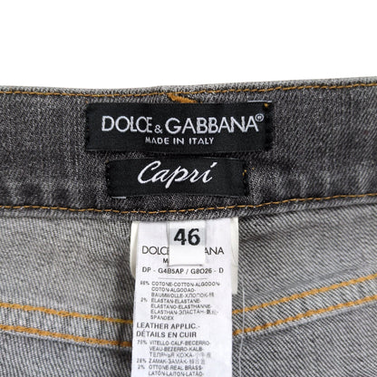 DOLCE&GABBANA Gray Washed Skinny Jeans Size 46