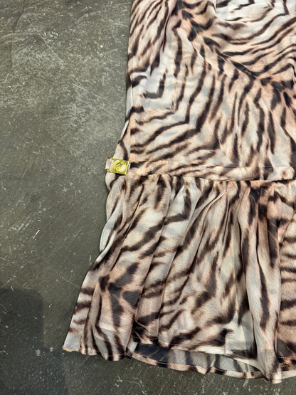 Room SERVICE Light Gold Tiger Polyester Pants Size S