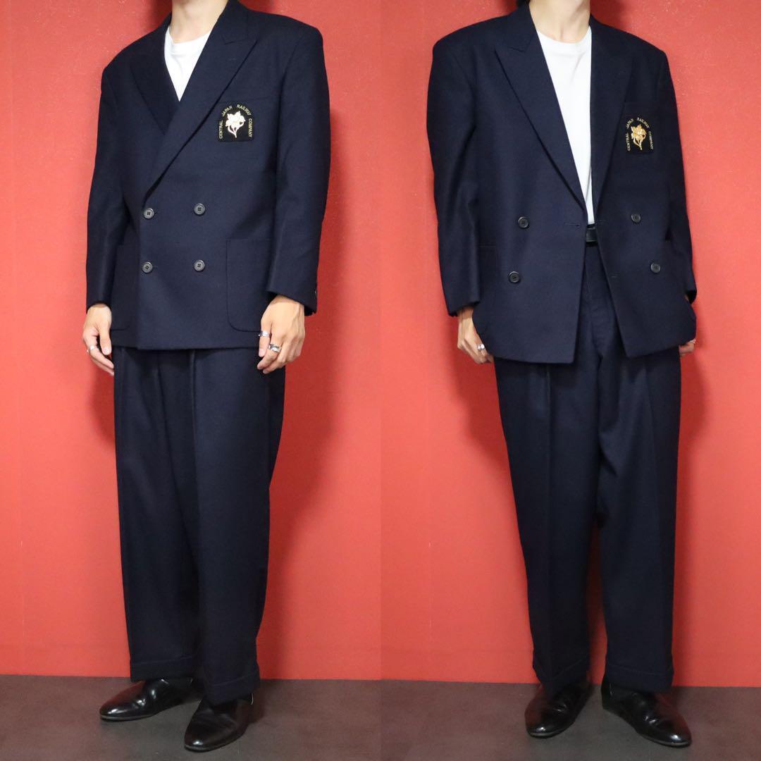 Yohji Yamamoto JR Tokai Gold Emblem DB Suit Jacket Size M