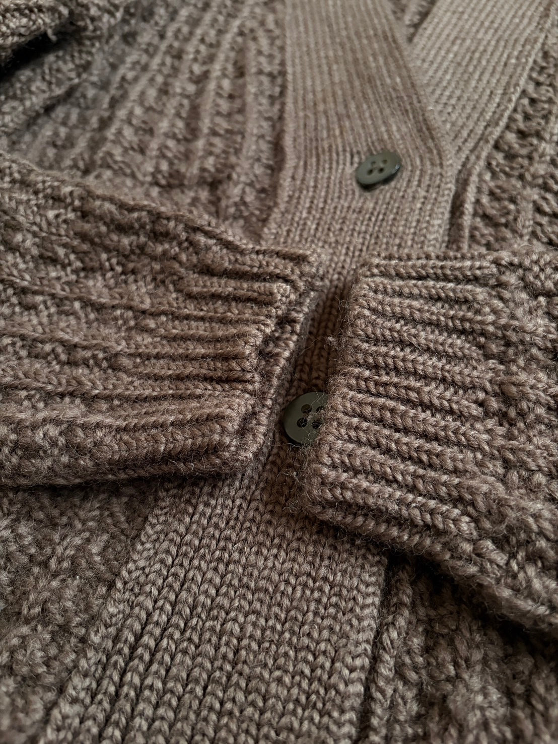 MM6 AW11 Wool Chunky 3D Knit Cardigan Low Gauge Size L