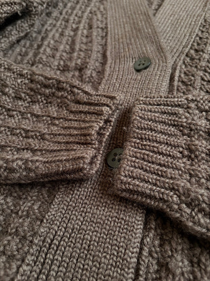MM6 AW11 Wool Chunky 3D Knit Cardigan Low Gauge Size L
