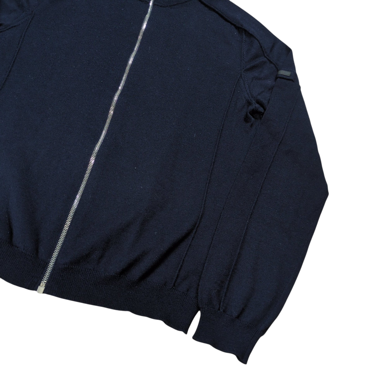 PRADA 22AW Full Zip Wool Drivers Knit Size 46