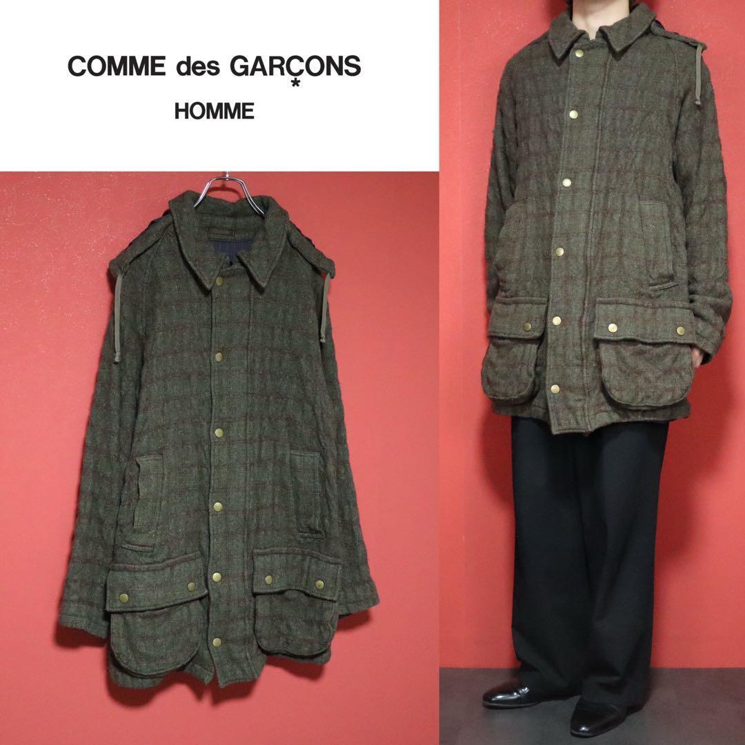 Comme des Garcons Homme 04AW Green Hooded Double Zip Size L