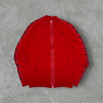 PUMA Red Wool/Nylon Full Zip Knit Jacket