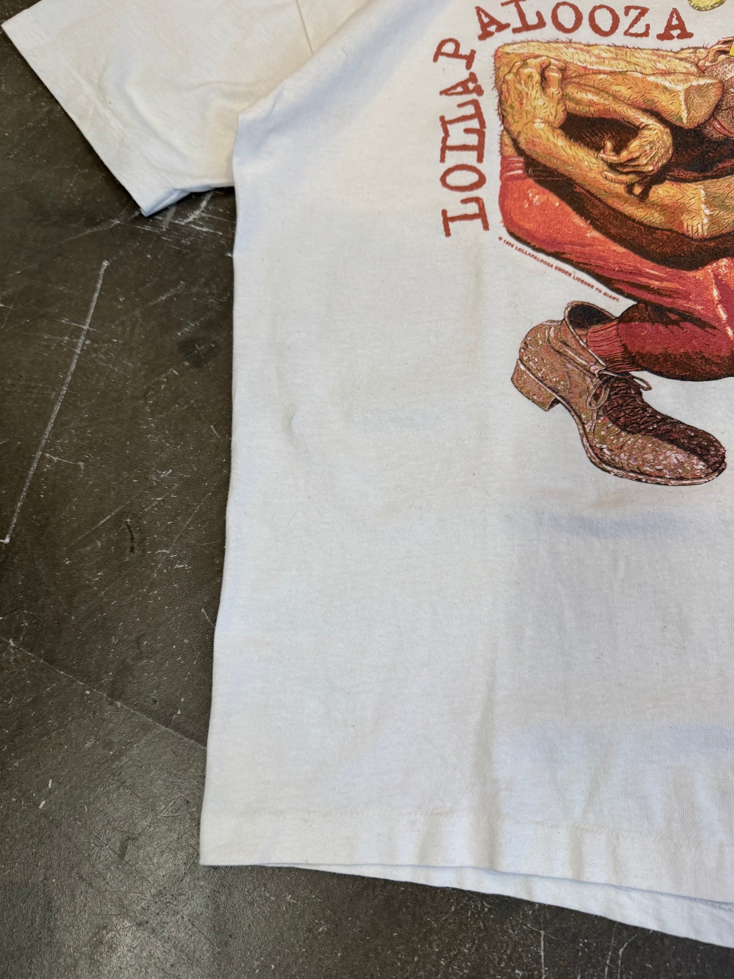 Vintage LOLLAPALOOZA '95 White Cotton T-Shirt Size XL