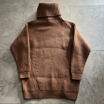Acne Studios High Neck Wool Sweater Brown Size XXS