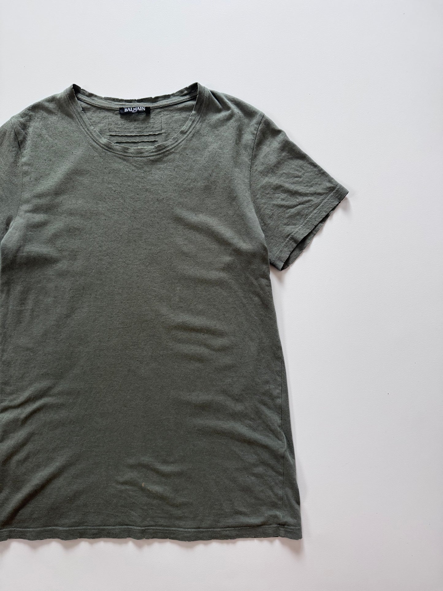 Balmain 2016SS Black T-Shirt Size XS