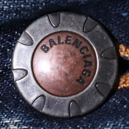 BALENCIAGA Grunge Ripped Baggy Denim Blue Size S