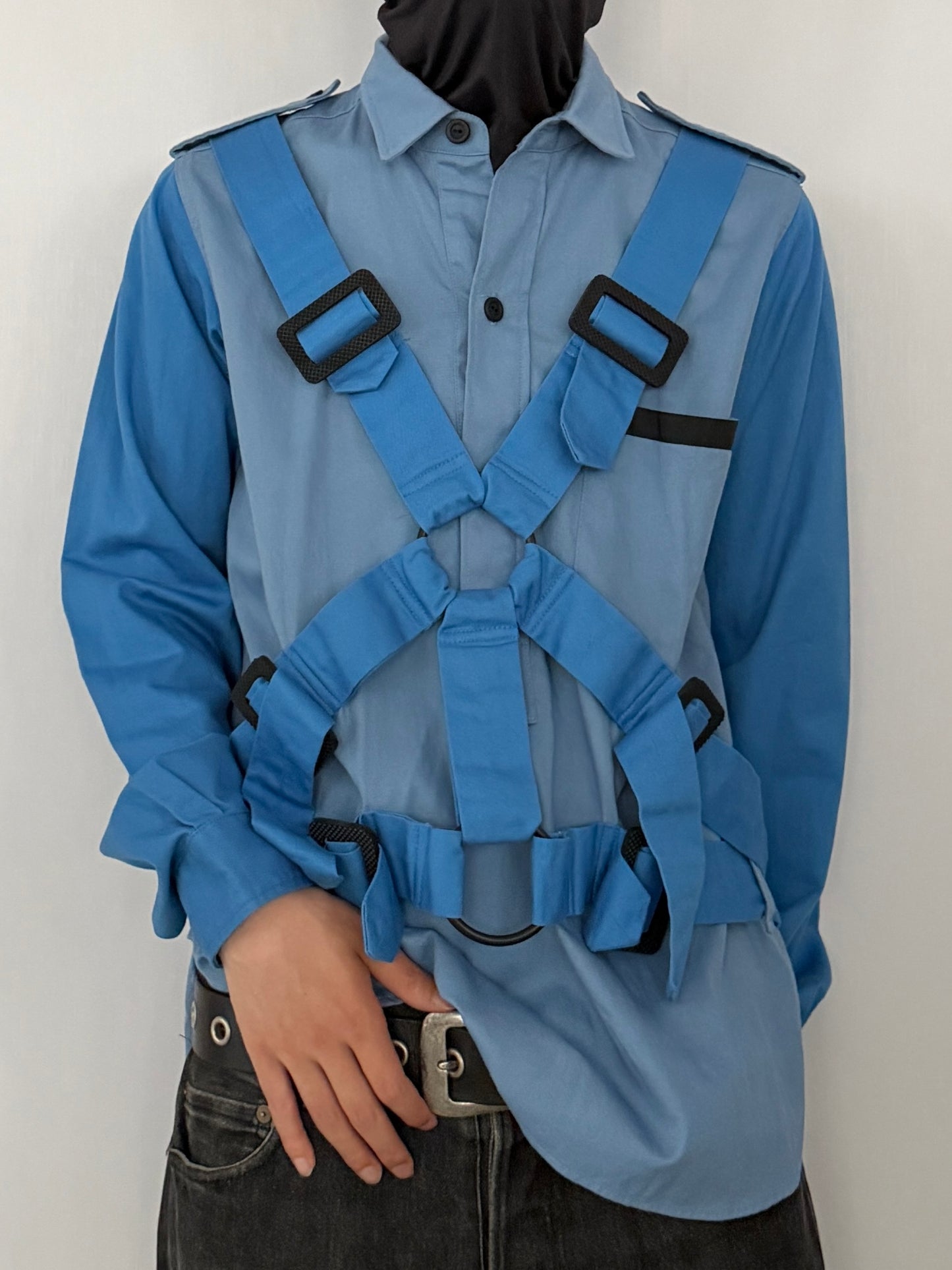 PEEL&LIFT Blue Parachute Shirt Size M