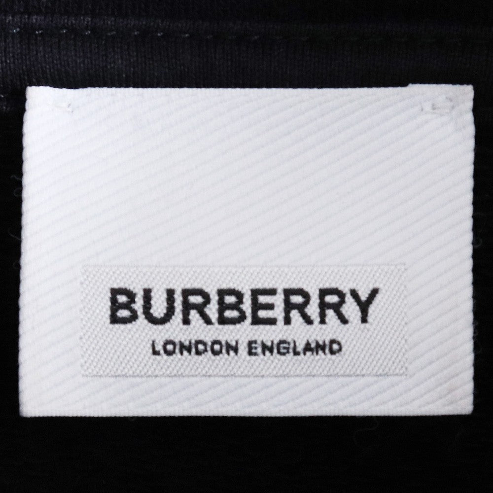 BURBERRY Front Logo Cotton Hoodie Black Size M