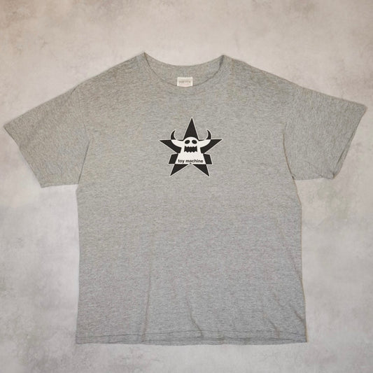 Toy Machine 90s Skate Gray T-Shirt Size XL