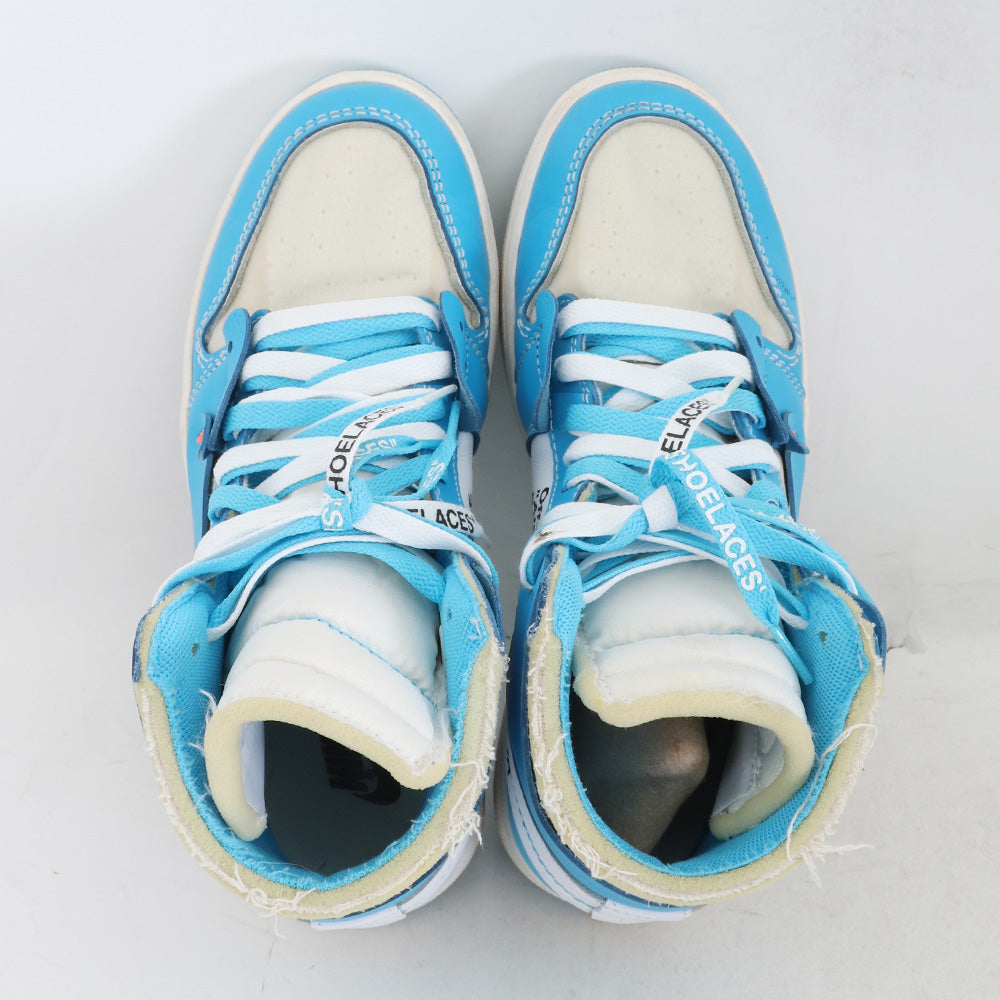 Off-White Air Jordan 1 High UNC White Sneakers Size 26cm