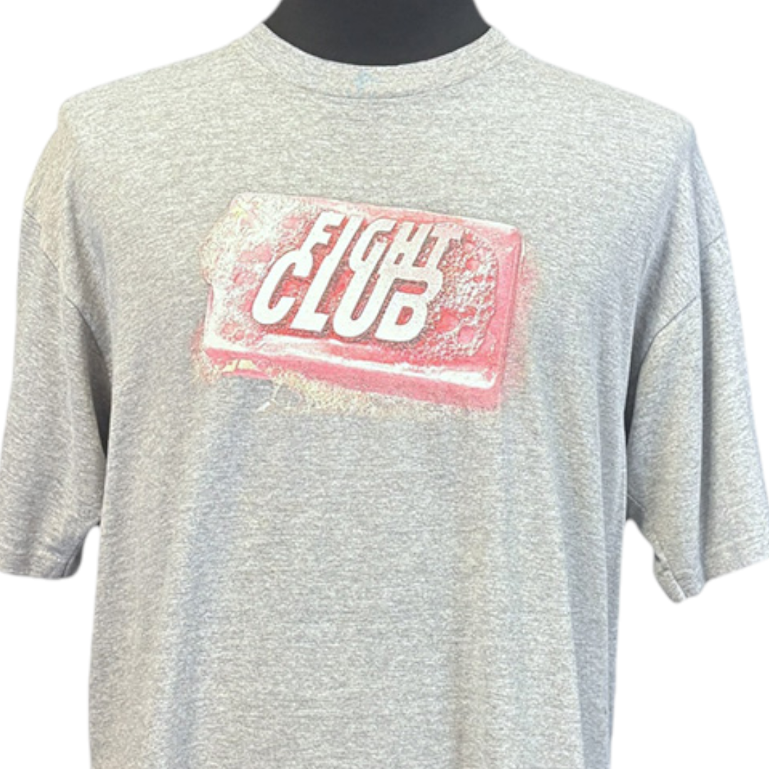 Fight Club 90s Vintage Grey Soap Movie Promo T-Shirt Size XL