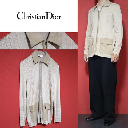 Christian Dior 3D Leather Trim Jacket Size M