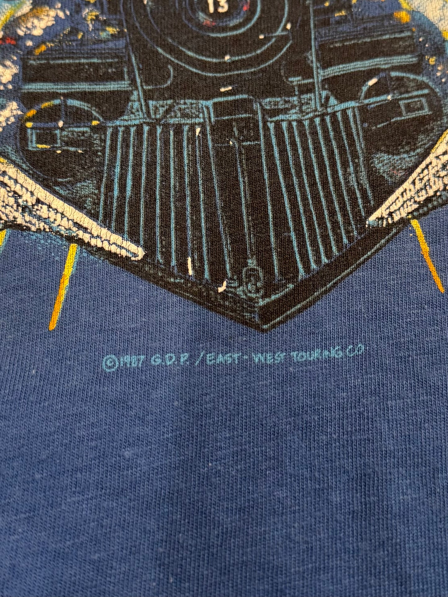 dylan Bob Dylan & Grateful Dead T-Shirt Blue Size S