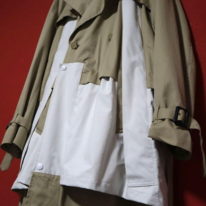 FACETASM 17AW Reconstructed Layered Trench Coat Size 4