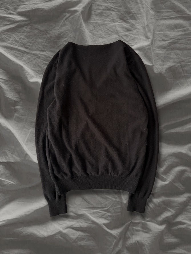 BOTTEGA VENETA 2010s Cashmere Docking V-Neck Sweater Size 48