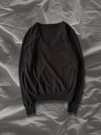 BOTTEGA VENETA 2010s Cashmere Docking V-Neck Sweater Size 48