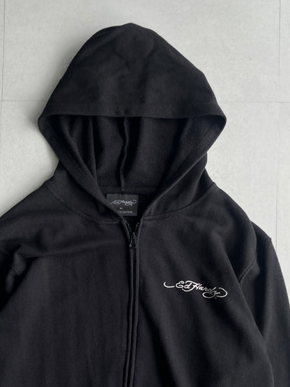 Ed Hardy Black Skull Zip Hoodie Size XL
